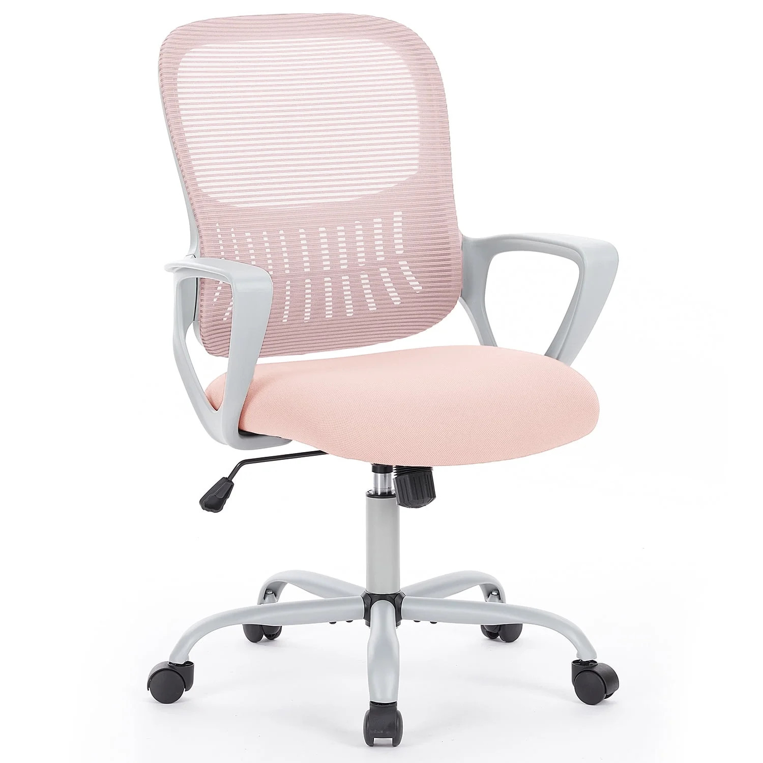 edx Desk Chair with Ergonomic Lumbar Support for Home, Office, Bedroom, 250lbs, Pink | Walmart (US)