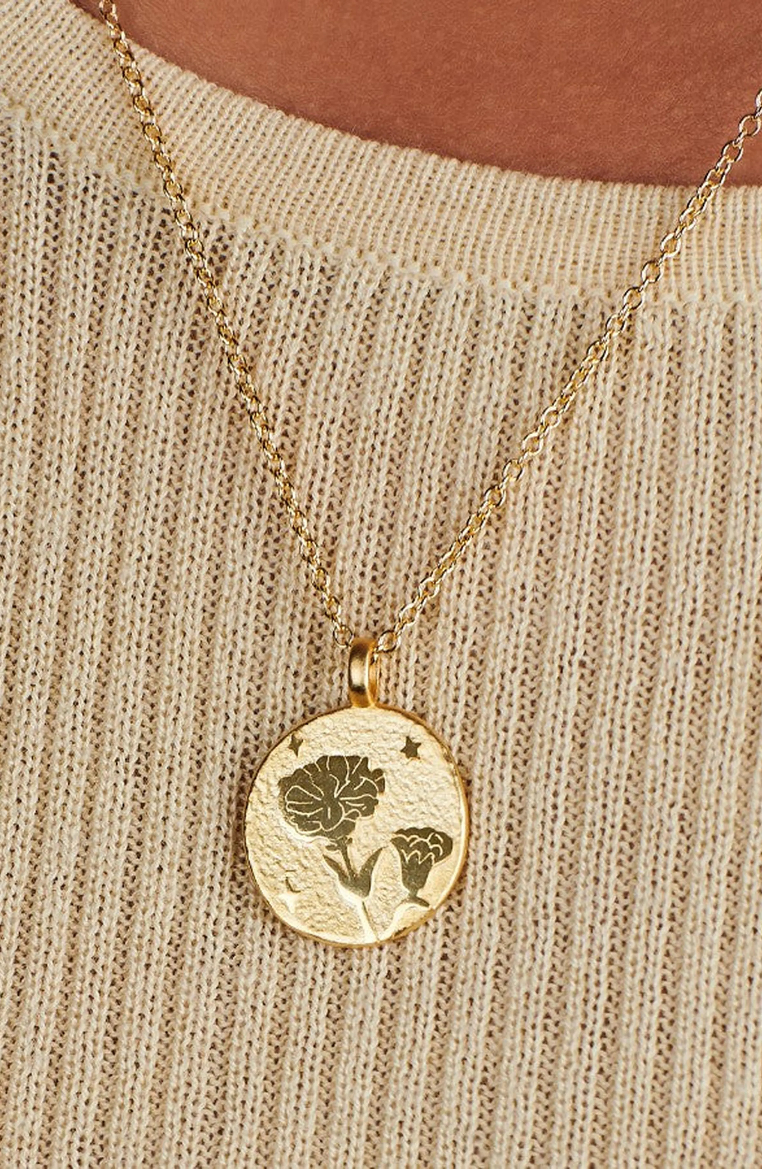 Gold Birth Flower Necklace (Women) | Nordstrom | Nordstrom