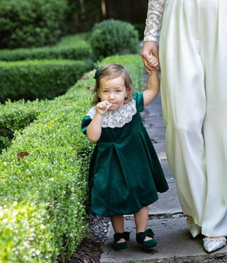 x Darby Fallon Clark Little Girls 2T-6X Leighton Velvet Dress | Dillard's