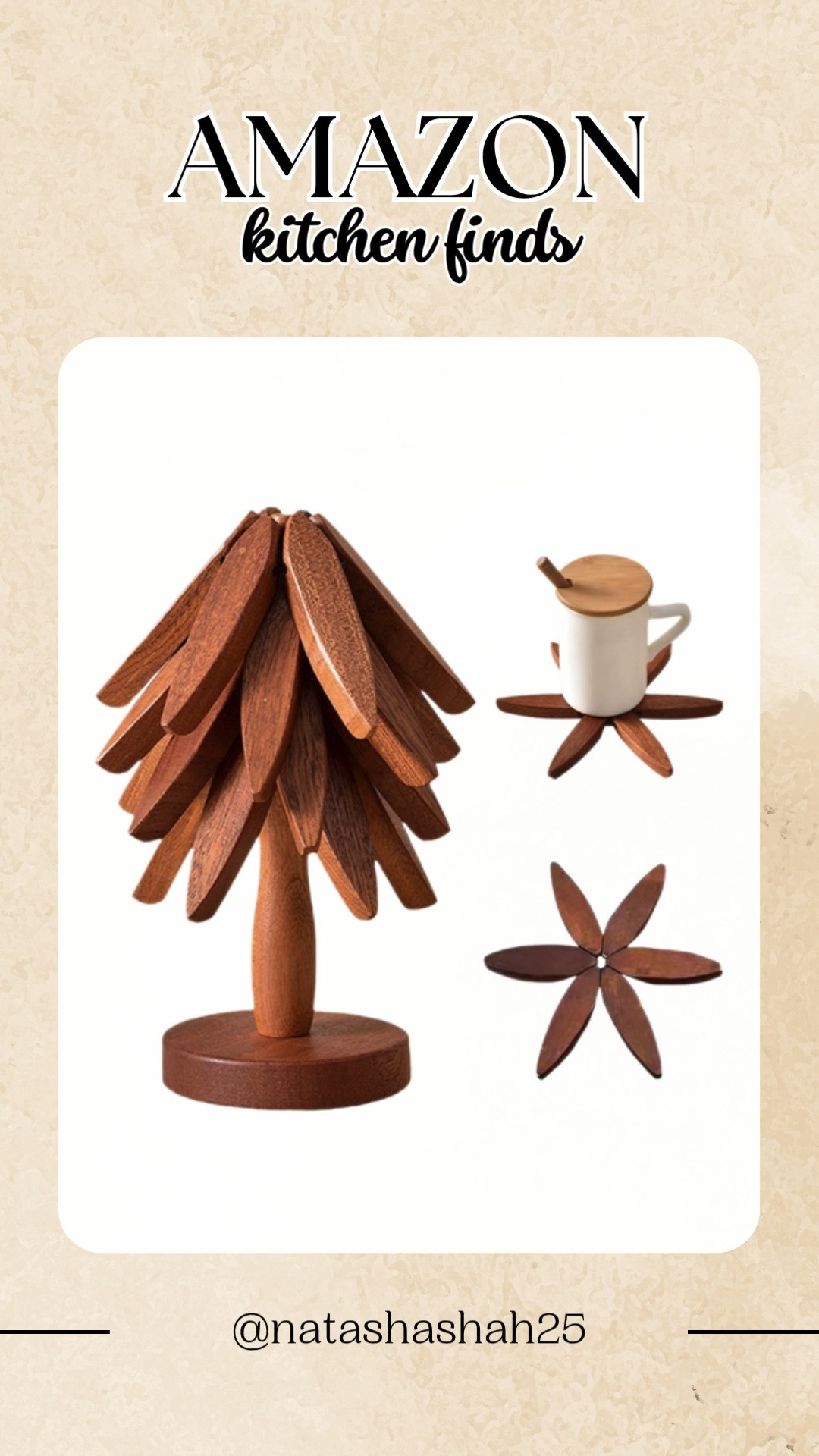 This foldable black walnut wooden trivet brings sleek function and rich warmth to your kitchen, making hot dishes feel right at home. #WoodenTrivet #BlackWalnut #KitchenEssentials #FoldableDesign #TabletopStyle #HeatResistant #CookingTools #HomeChefGear #RusticKitchen #FunctionalDecor 🍽️🌰🏡
 

 #LTKsale #LTKhome #LTKmodest