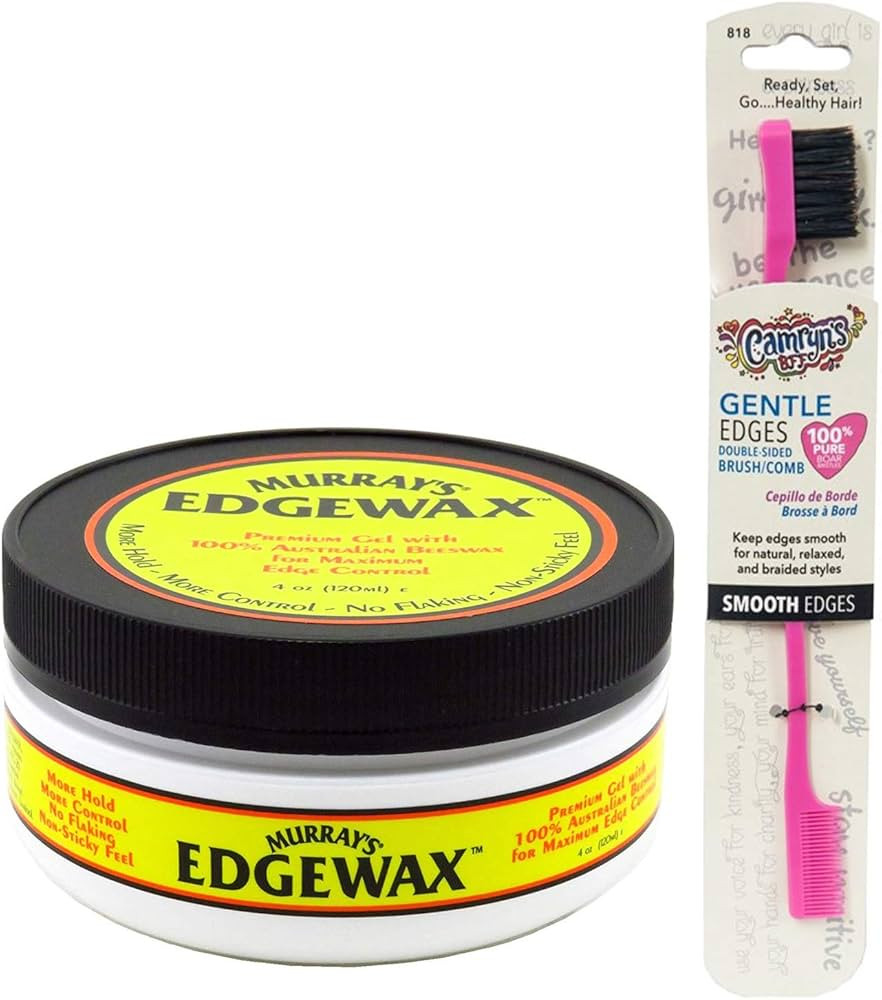Murrays Edgewax Gel Beeswax Hair Wax Edge Control 4oz Jar w/Camryn's BFF Gentle Edge Brush | Amazon (US)