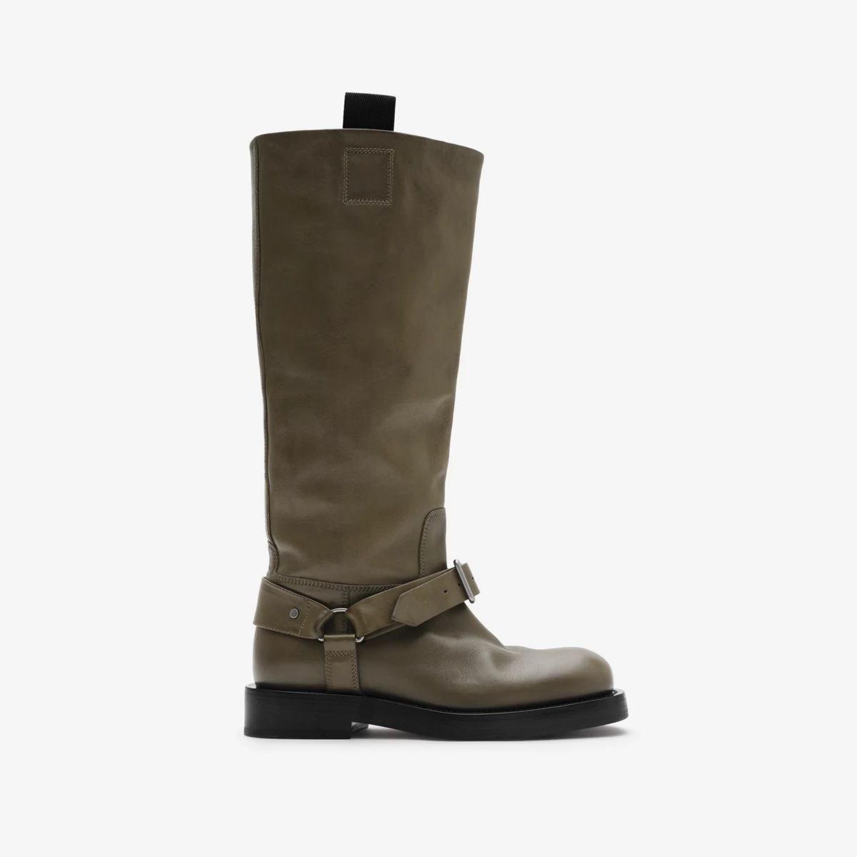 Burberry Leather Saddle High Boots, Size: 39.5 | Burberry (US)