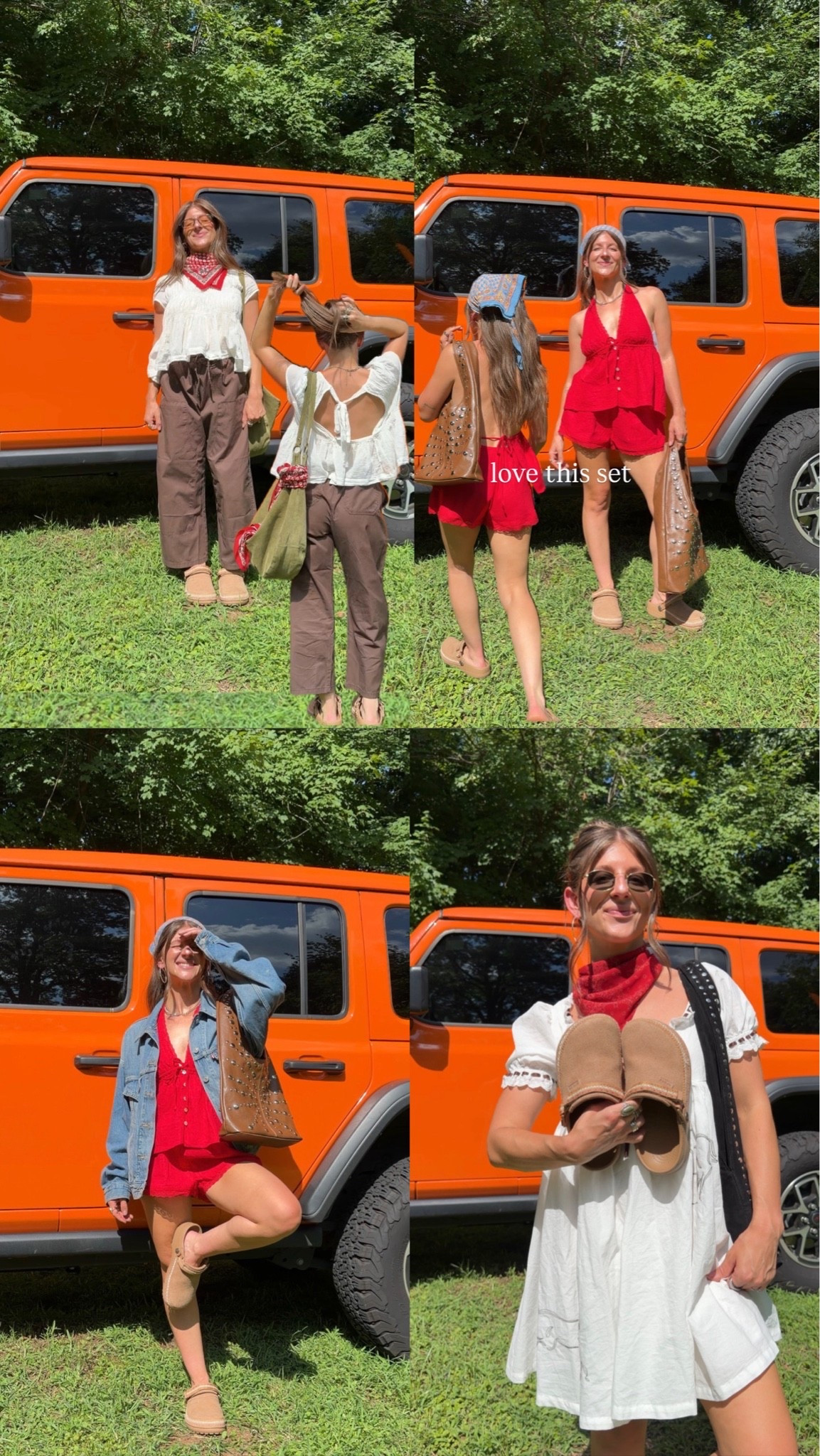 Easy comfy summer outfits!
Wearing size 2 in red set