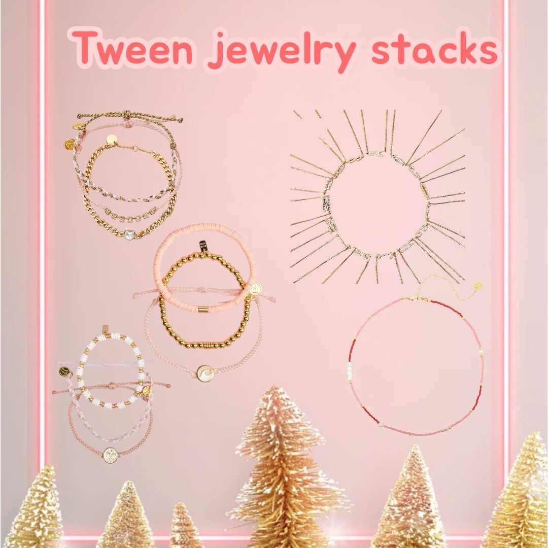 Tween top jewelry stack picks!  Love how you can layer these with threaded, beaded and chain styles. Super simple, great sale and perfect for the trendy Tween girl 

Tween influencer 
Tween girl
Tween fashion
Black Friday sale

#LTKGiftGuide #LTKHoliday #LTKKids