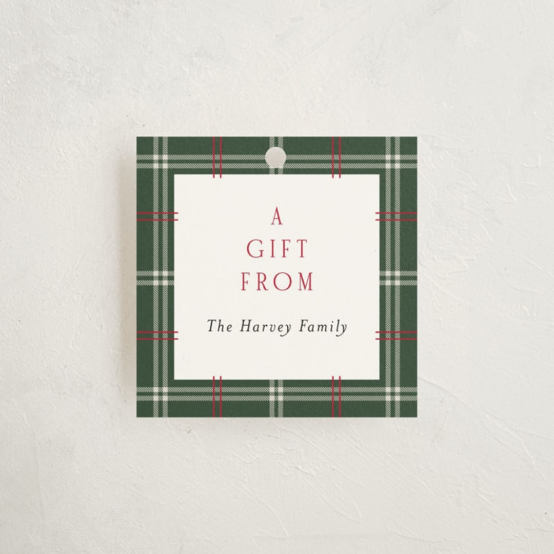 "Window Pane" - Customizable Gift Tags in Beige by Cindy Reynolds. | Minted