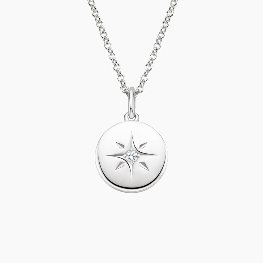 North Star Diamond Pendant in Silver | Brilliant Earth