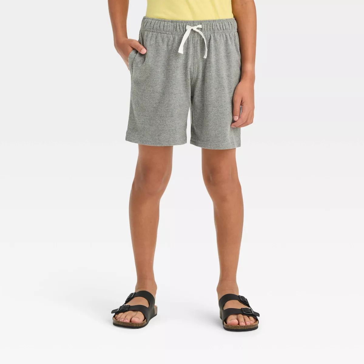 Boys' Knit 'Above the Knee' Pull-On Shorts - Cat & Jack™ Gray S | Target