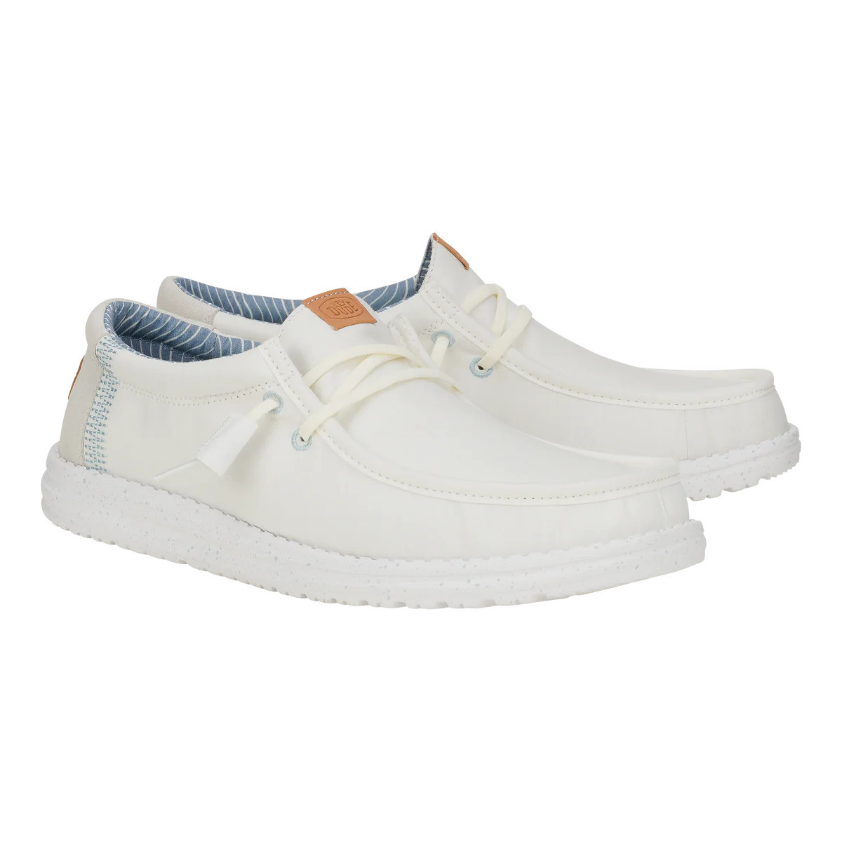 Wally Elevated Basics - White/White | HEYDUDE