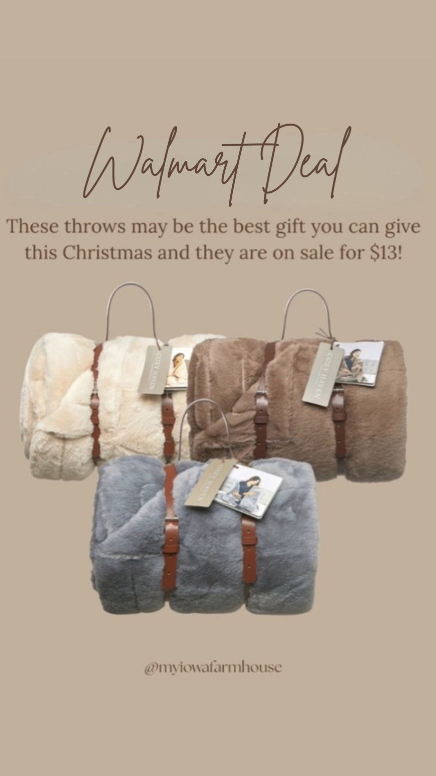 These throws are oversized and so soft and only $13! This is the perfect gift and they are so affordable! I love that they come with this cute handle!

#LTKGiftGuide #LTKHome