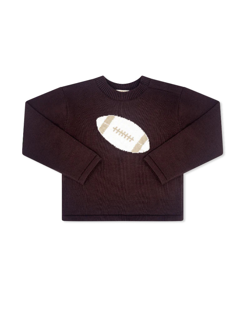 Cozy Up Sweater - Bridgeport Brown, Football | Lullaby Set