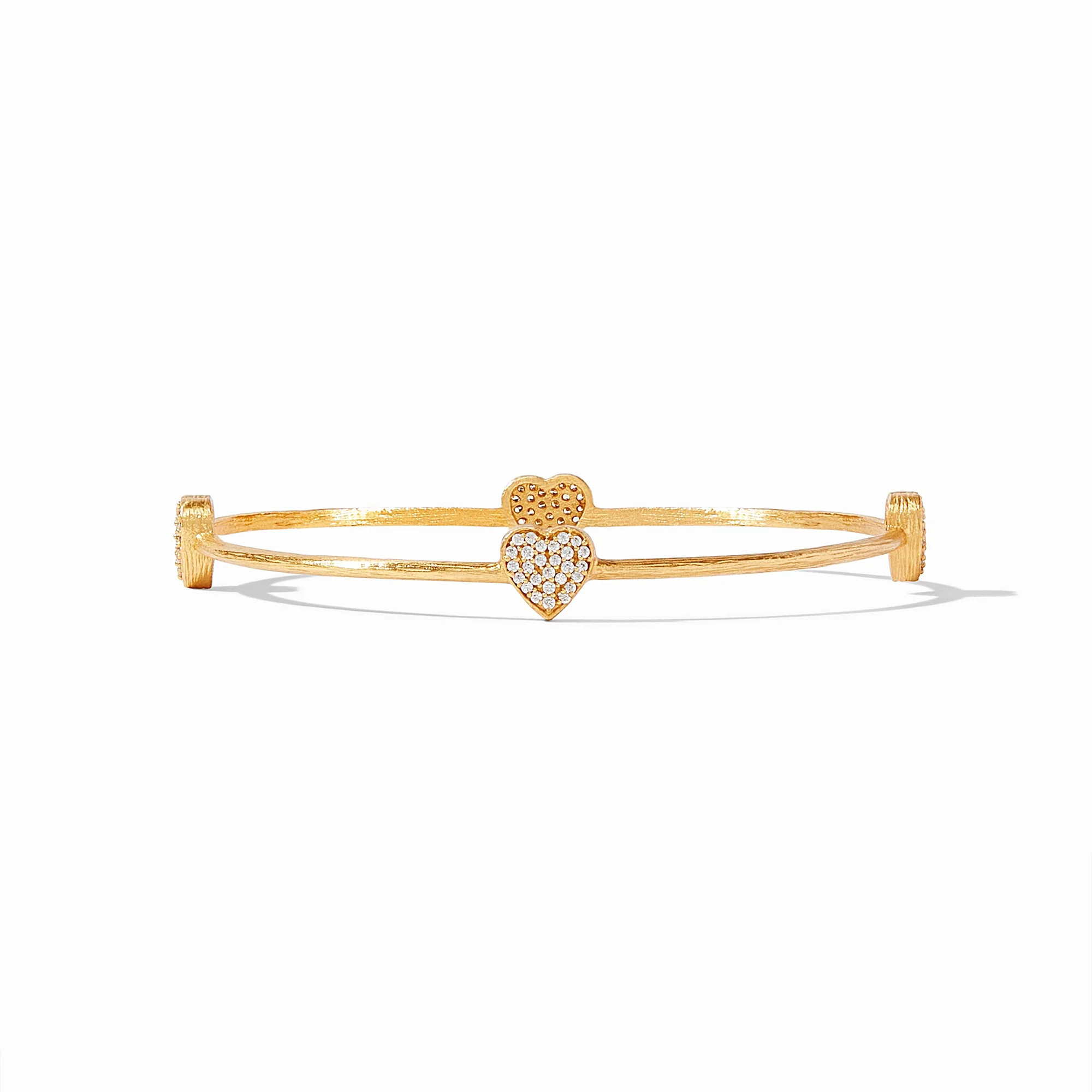 Gold Heart Pavé Bangle Bracelet | Julie Vos | Julie Vos