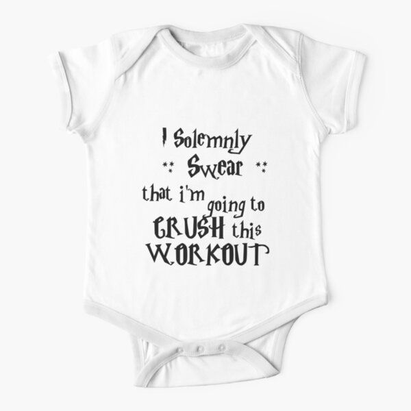 I Solemnly Swear that i'm going to Crush this Workout Baby One-Piece by Hallows03 | Redbubble (US)