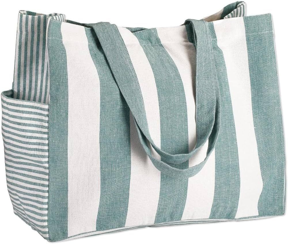 Folkulture Beach Bag For Women | 17 x 14 Inch - 100% Cotton Beach Tote Bag With Zipper, Large Wov... | Amazon (US)