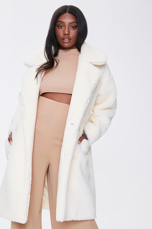 Faux Shearling Longline Coat | Forever 21 (US)
