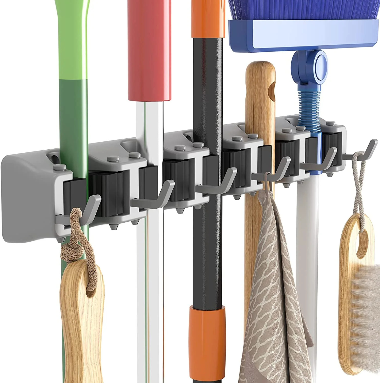 Lifewit Mop and Broom Holder Wall Mount, Anti-Slip Broom Hanger for Kitchen Organization, Heavy D... | Walmart (US)
