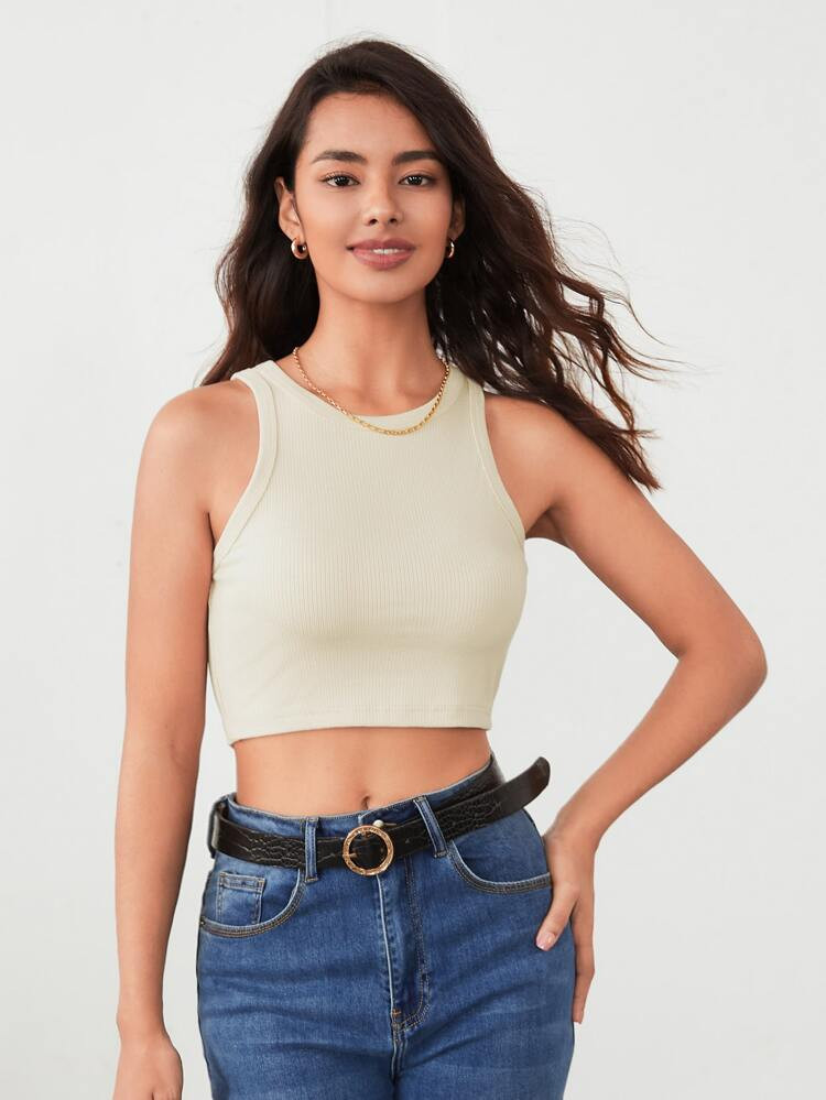 SHEIN BIZwear Solid Crop Tank Top | SHEIN