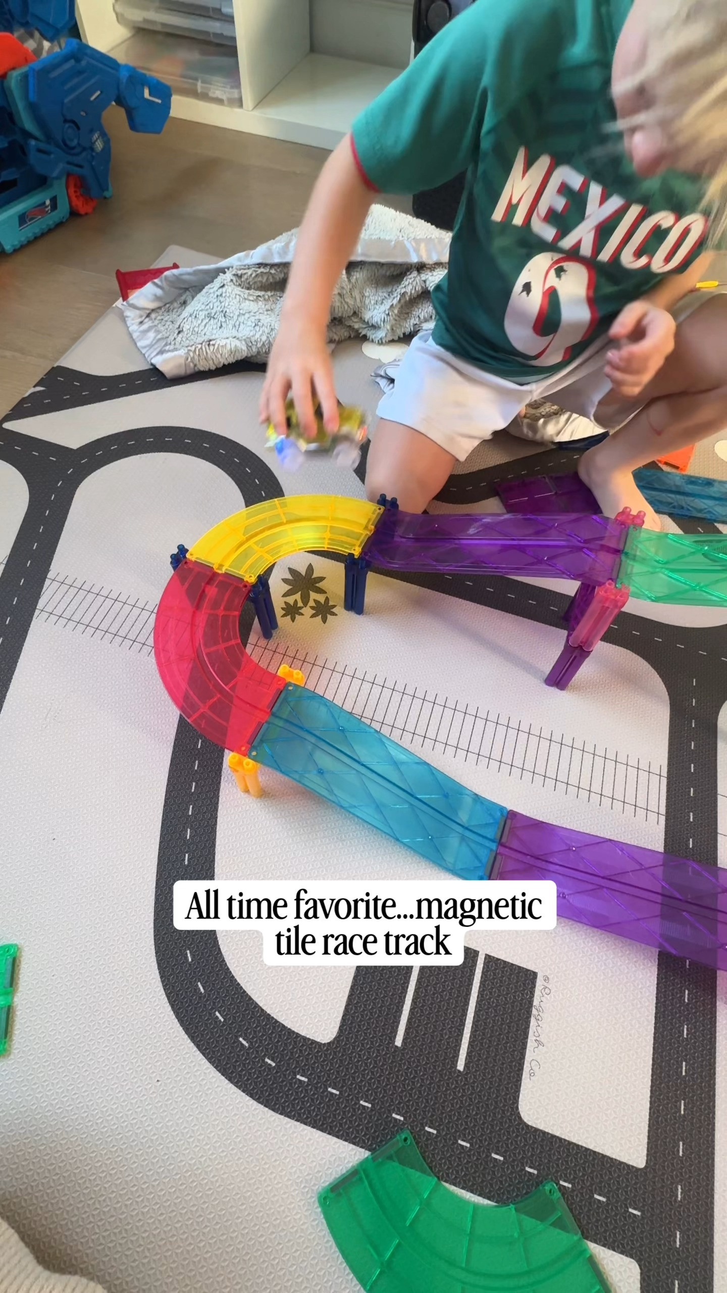 One of our favorite building toys and a great summer activity for kids, we love these magnetic tile race tracks.

#kidstoys #summerfun #summeractivities #besttoys #buildingtoys 

 #LTKHome #LTKKids