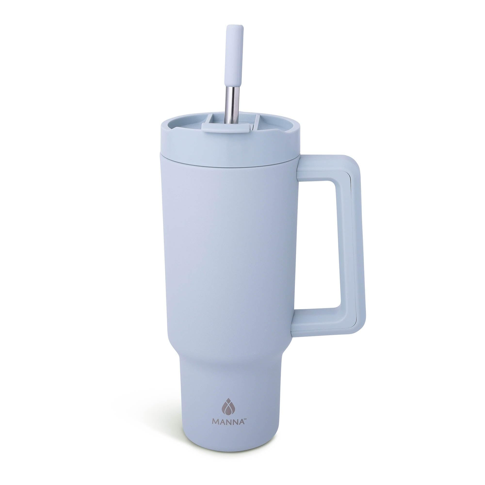 Manna Stainless Steel Double Wall Insulated Tumbler with Smart Seal Dual Sip Lid and Straw Fit Ha... | Amazon (US)