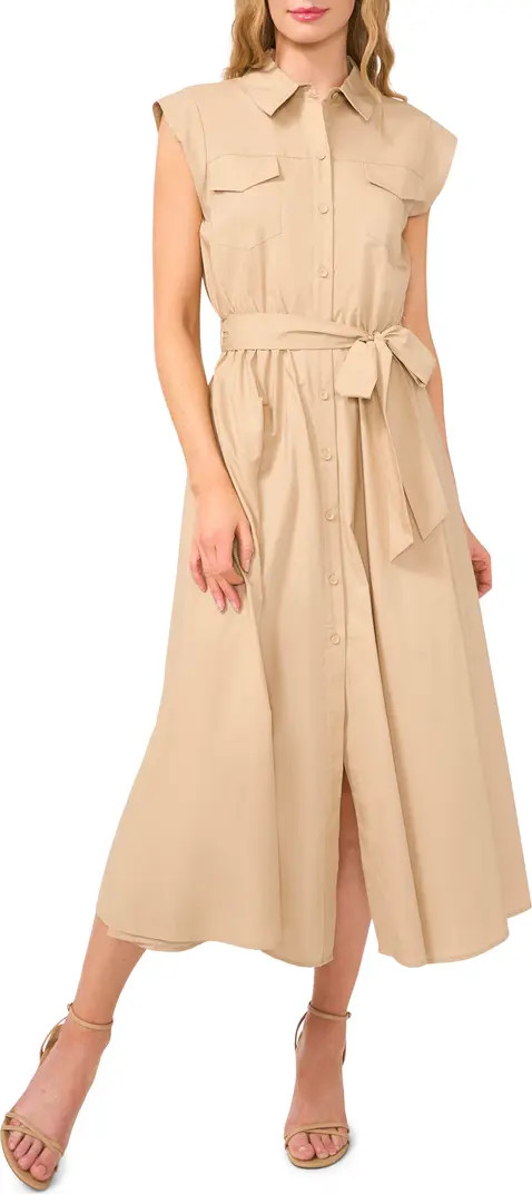 Short Sleeve Cotton Midi Shirtdress | Nordstrom