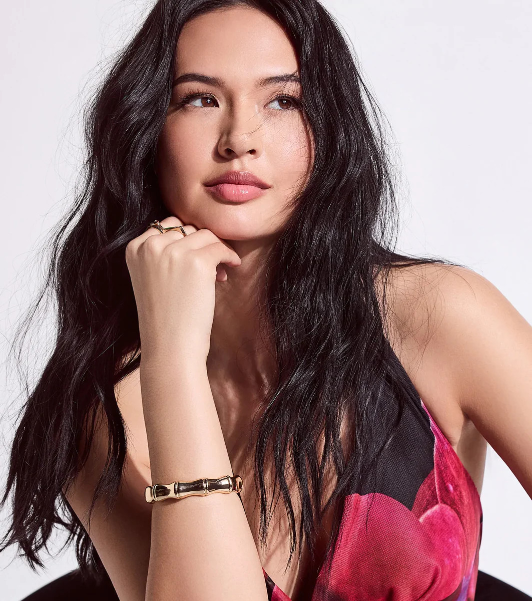 Sculpted Glam Bamboo Metal Bangle | Windsor Stores