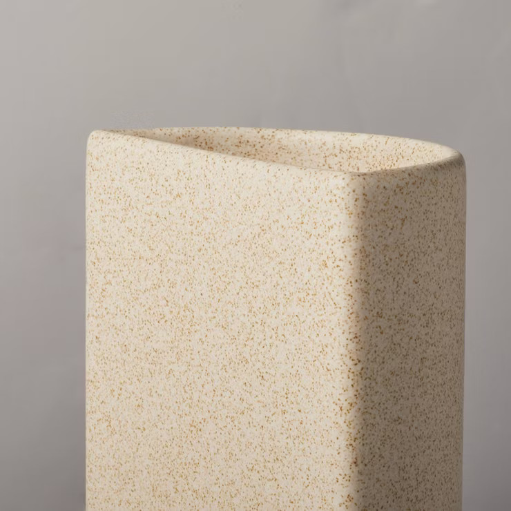 2pc Sandy Textured Ceramic Pencil Cup Bookend Set Natural - Hearth & Hand™ with Magnolia | Target