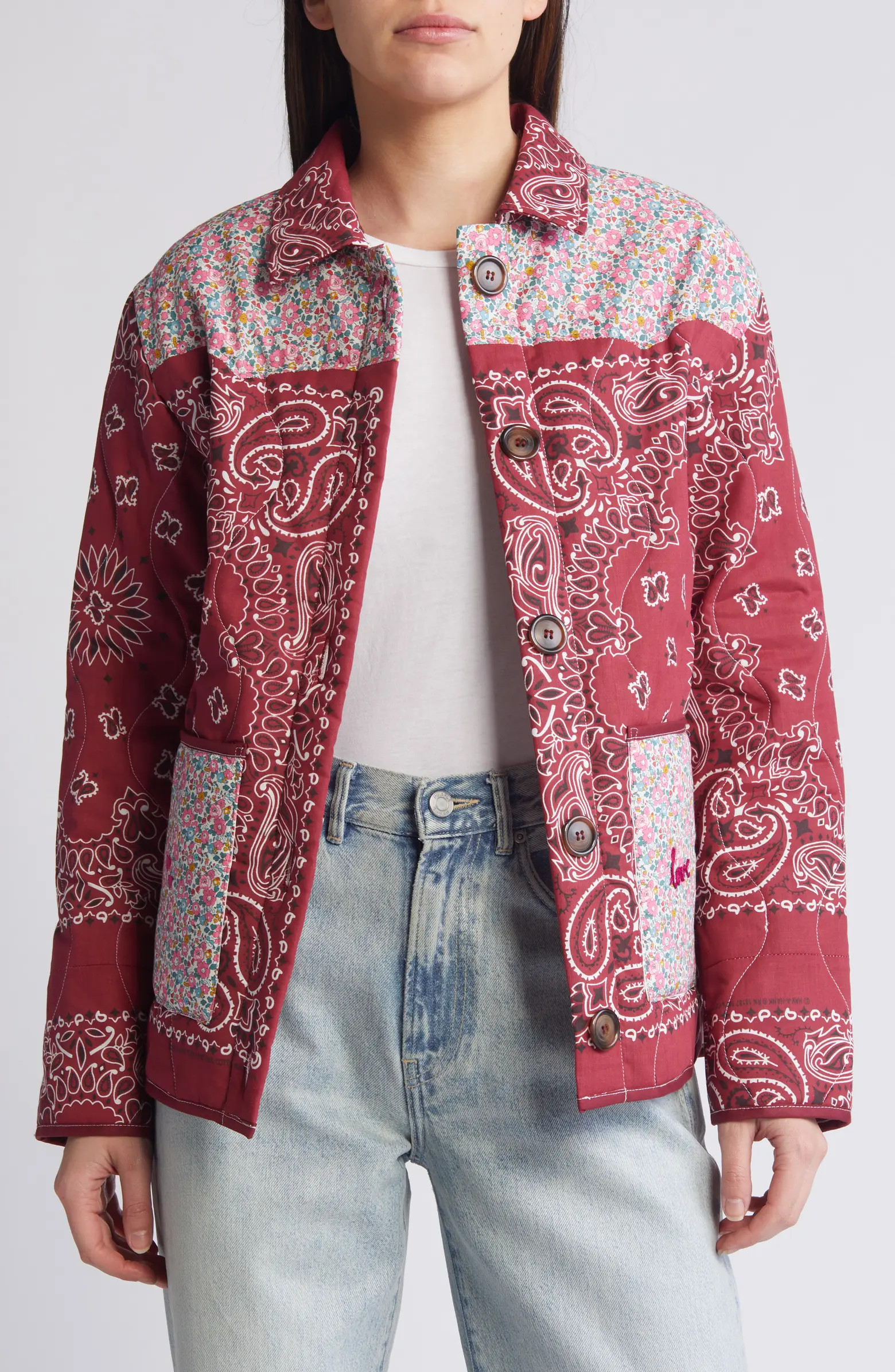 x Liberty London Mixed Print Quilted Jacket | Nordstrom