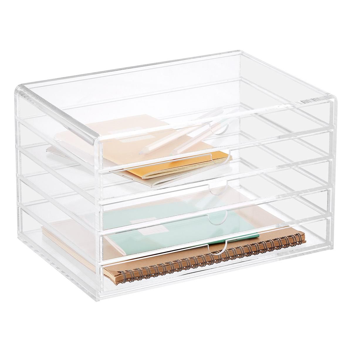 5-Drawer Premium Acrylic Accessory Box | The Container Store