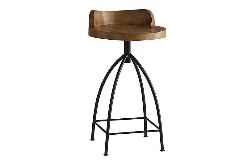 Henson Counter Stool, Brown | One Kings Lane