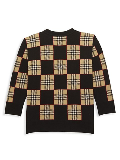 Little Boy's & Boy's Rickman Check-Print Merino Wool Sweater | Saks Fifth Avenue