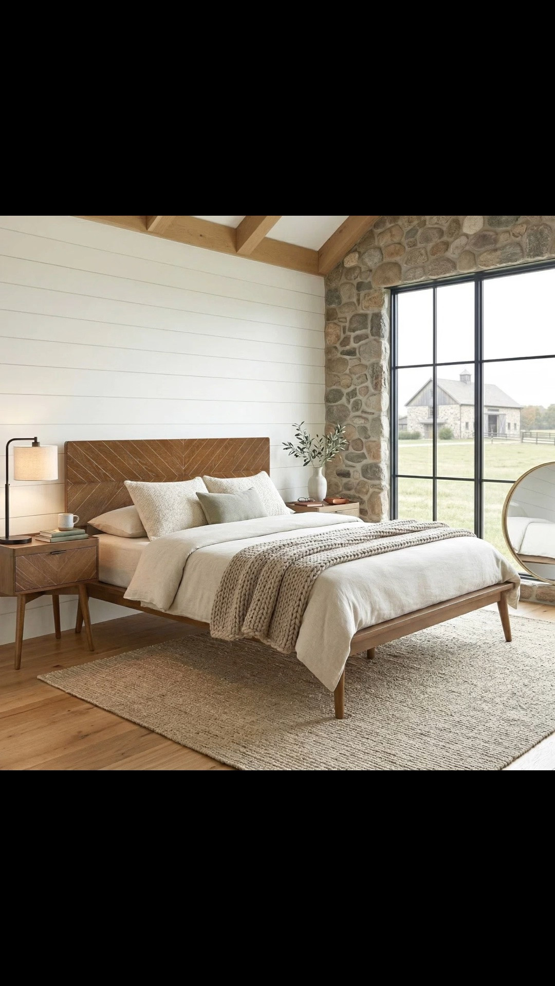Loki Queen Bed Frame With 3D Chevron Headboard & Signature Tapered Legs, Premium Mid-century Modern Wood Platform Bed Frame, Low-profile Surround

#LTKMidsize #LTKSaleAlert #LTKPlusSize