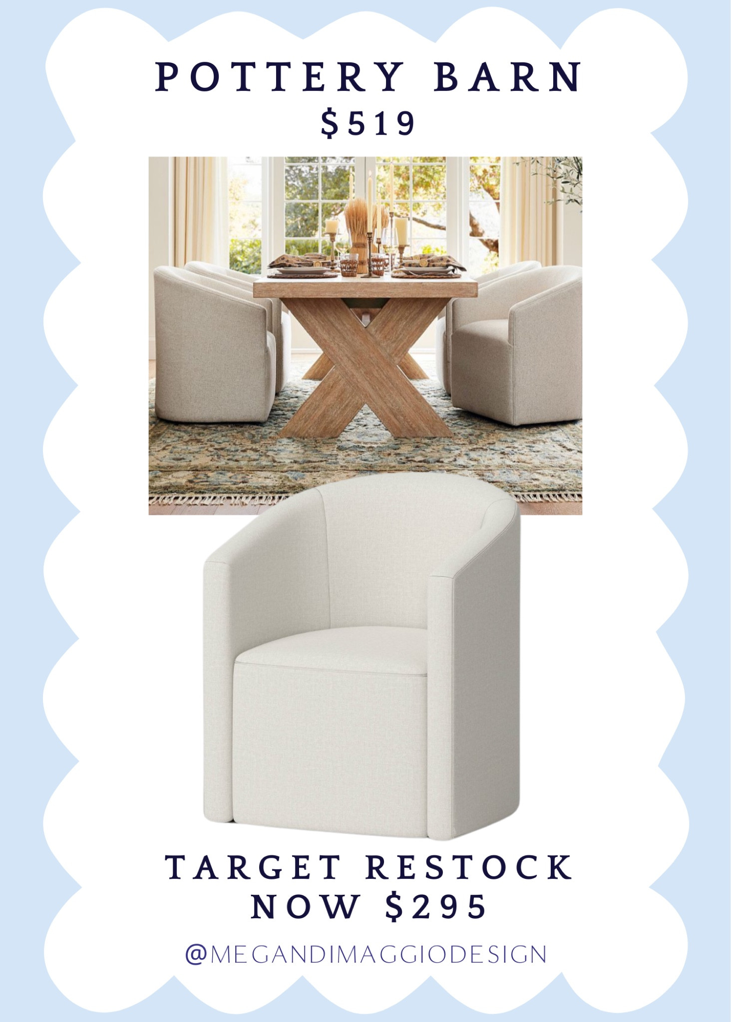 🚨Restock Alert!!🚨 This pottery barn barrel castor linen dining chair is a best seller, but the new Target look for less option just restocked 🙌🏻 These are an amazing look for less, highly rated and under $300!! 🤯

#LTKHome #LTKFamily