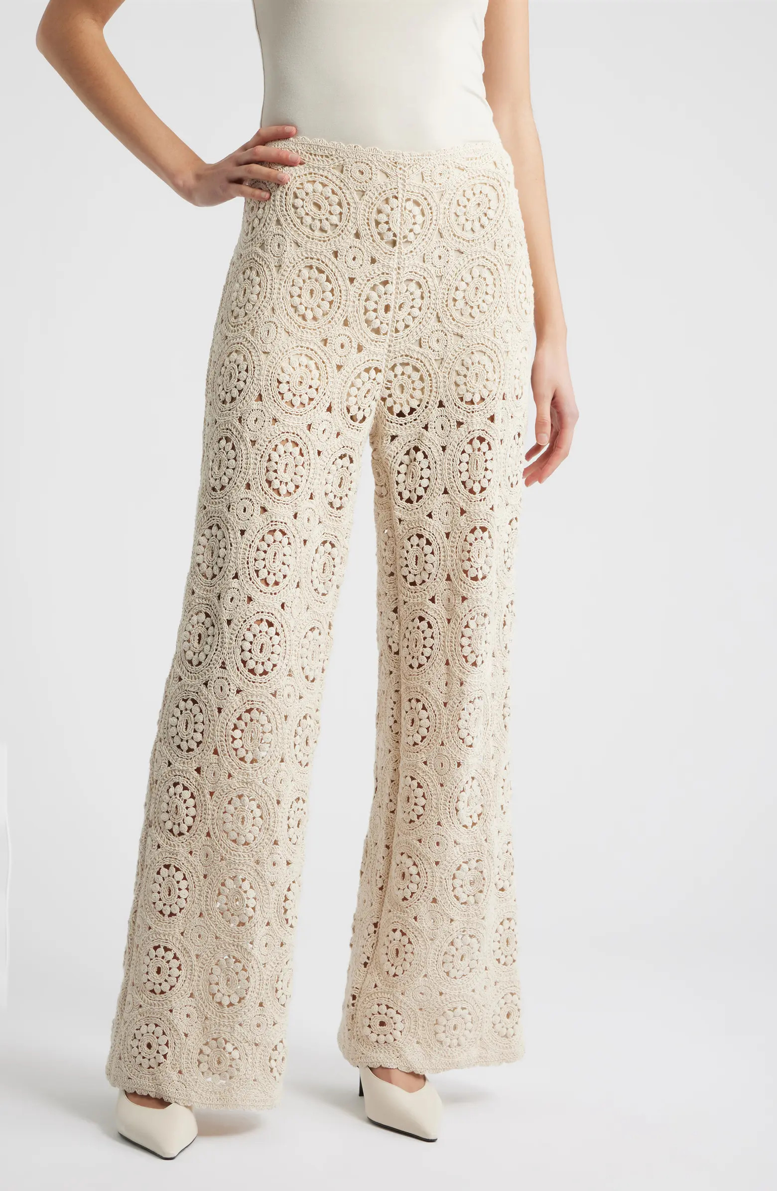 The Crochet Wide Leg Pants | Nordstrom