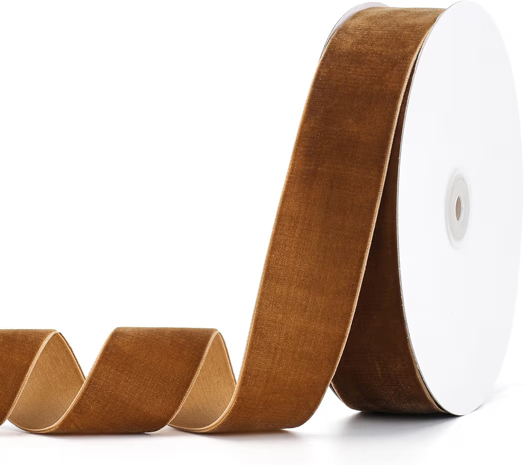 Brown Velvet Ribbon 2" x 20Yd,Great for Gift Wrapping,Hair Bows Making, Wreaths,Wedding and Chris... | Amazon (US)