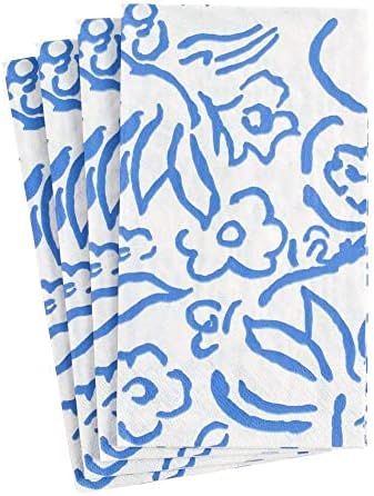 Caspari Matisse Paper Guest Towel Napkins in Blue - Two Packs of 15 | Amazon (US)