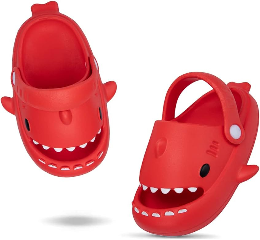 Coolloog Kids Shark Slides Toddler Girls Boys Cute Cartoon Summer Cloud Slippers Toddler Baby Non... | Amazon (US)
