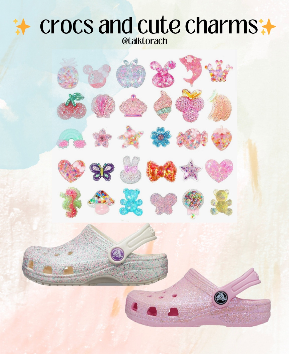 The cutest crocs and charms 