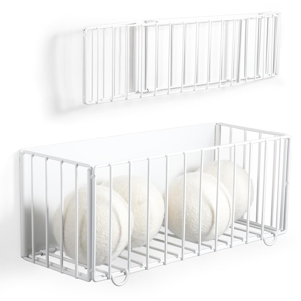 Picowe Large Dryer Ball Organizer Magnetic Storage Bin, Foldable Magnetic Dryer Ball Holder for L... | Amazon (US)
