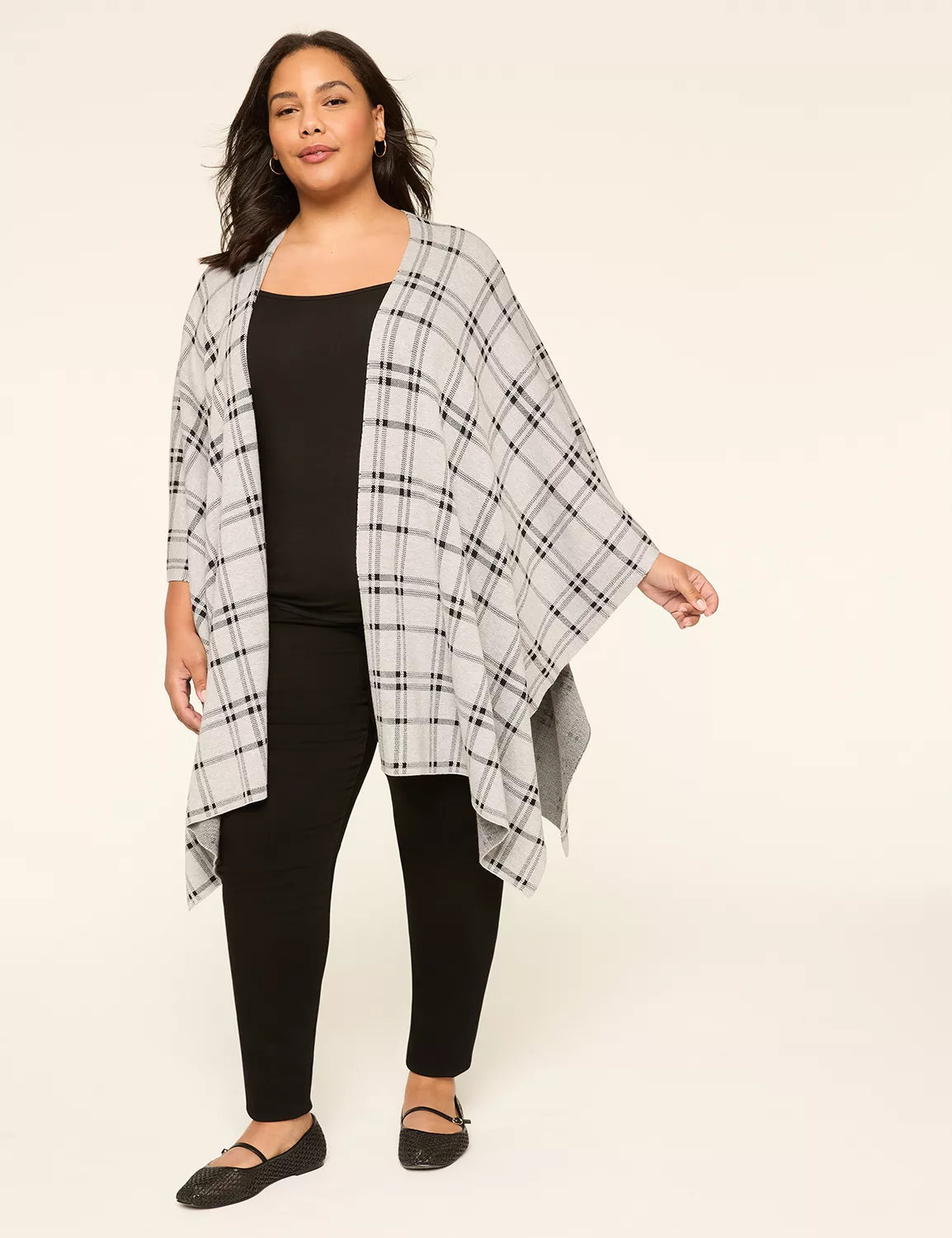 Plaid Open-Front Overpiece | Lane Bryant (US)