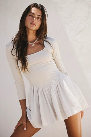 Onda Drop-Waist Long-Sleeve Mini | Free People (Global - UK&FR Excluded)