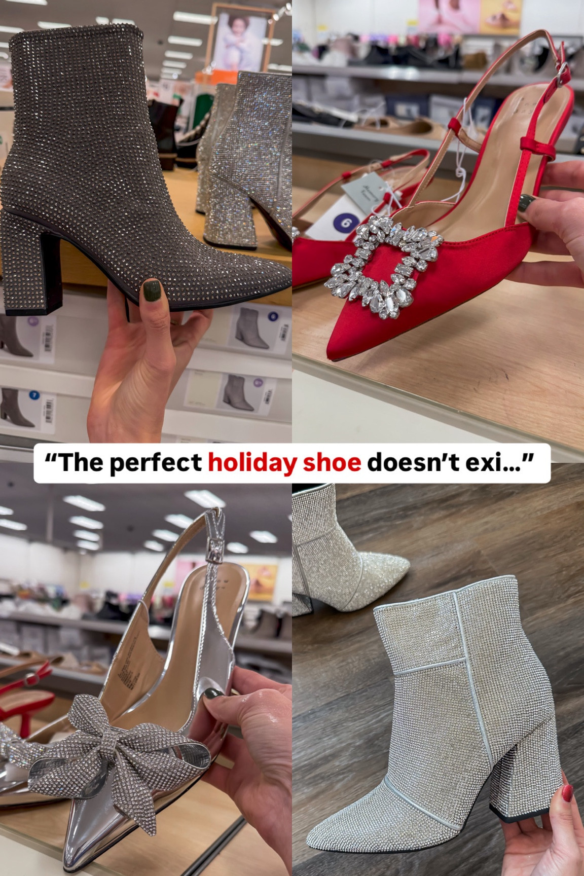 Perfect holiday shoes from Target ✨

Sparkly shoes // rhinestone booties // rhinestone buckle heels // rhinestone bow heels // sparkly boots 

#LTKParties #LTKShoeCrush #LTKHoliday