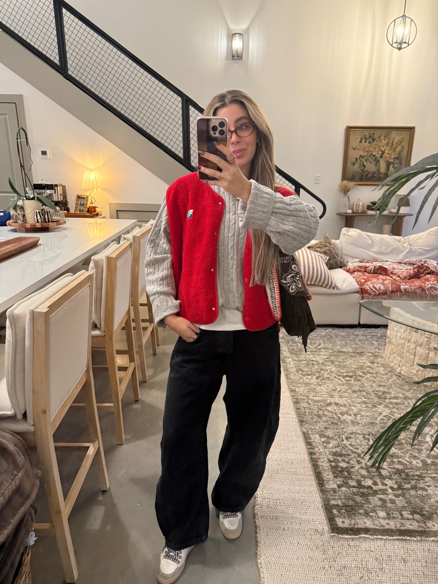 ootd!!! 
vest: xs/s
sweater: small
pants: 26 

#LTKSeasonal #LTKGiftGuide #LTKHoliday