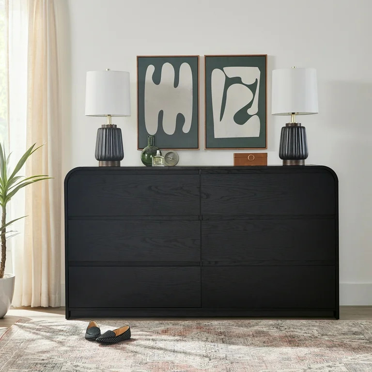 Better Homes & Gardens Juliet 6 Drawer Dresser, Black Finish | Walmart (US)