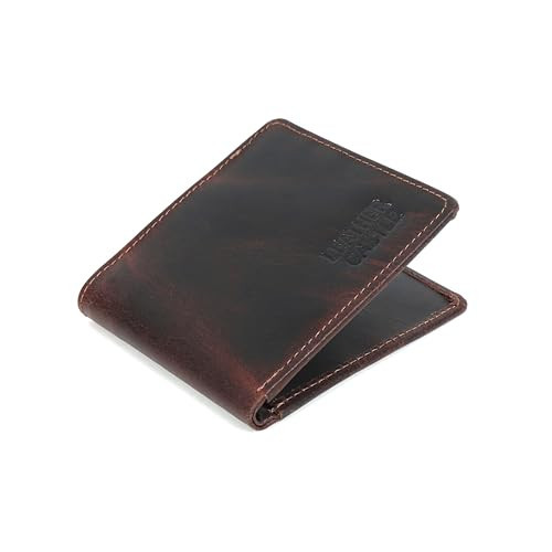 leather castle Men's Genuine Leather Bifold Wallet – Slim, Durable & Stylish Wallet with Coin Pocket, 7 Card Slots, 1 Cash Compartments – Ideal Gift for Men | Amazon (US)