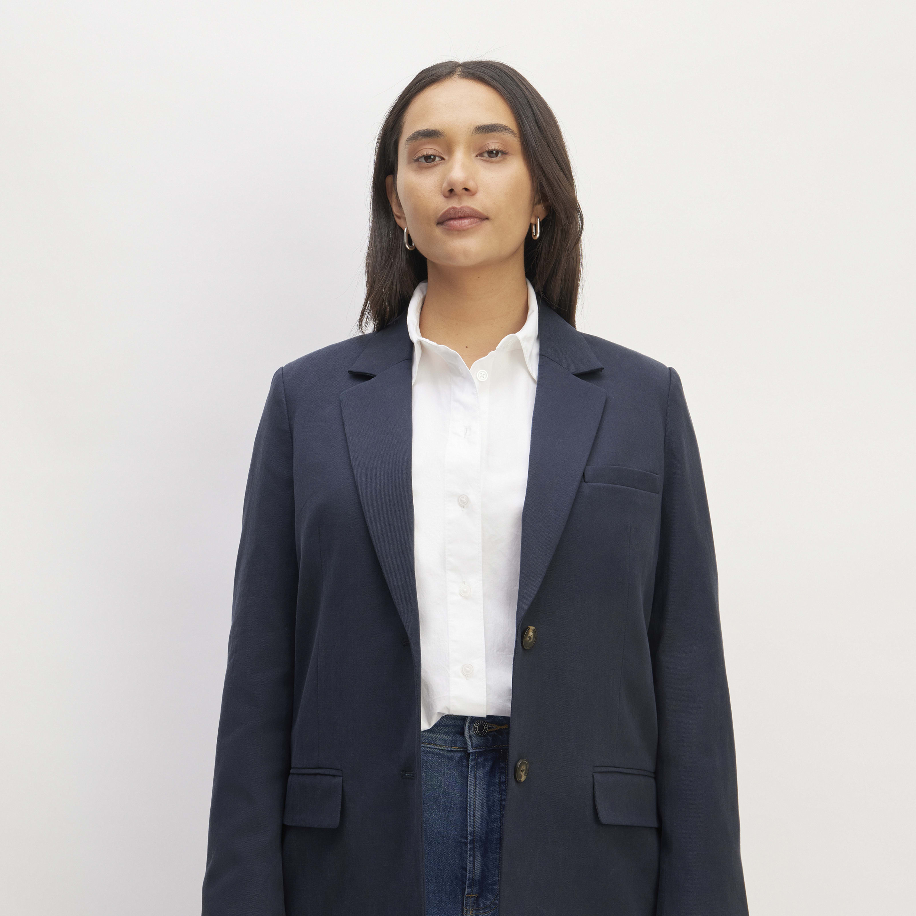 Women's Oversized Blazer in Buttersmooth by Everlane in Navy, Size 0 | Everlane