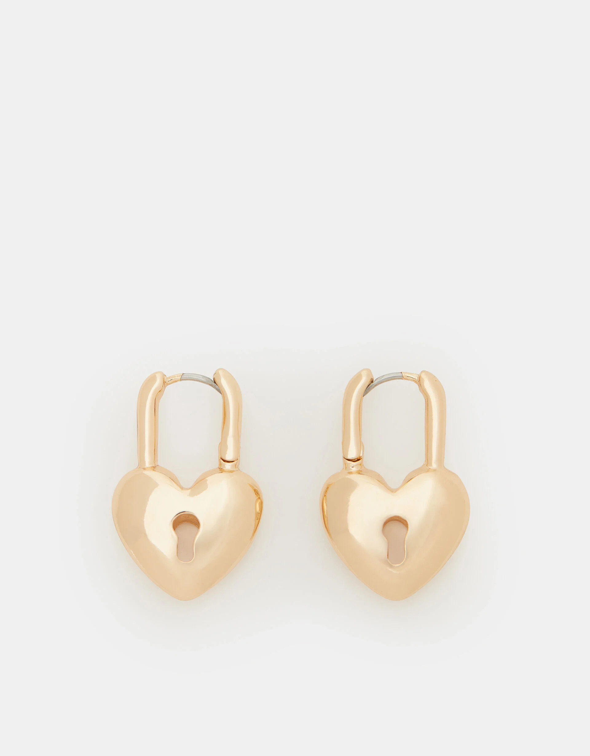 Heart Padlock Huggie Hoop Earrings | Accessorize (Global)