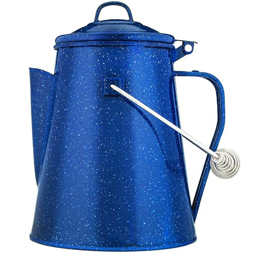 COLETTI Classic Camping Kettle — Camping Tea Kettle, Camp Kettle – NO Aluminum or Plastic, Ideal Camp Kettles for Boiling Water [Blue Enamel, 12 Cup] | Amazon (US)