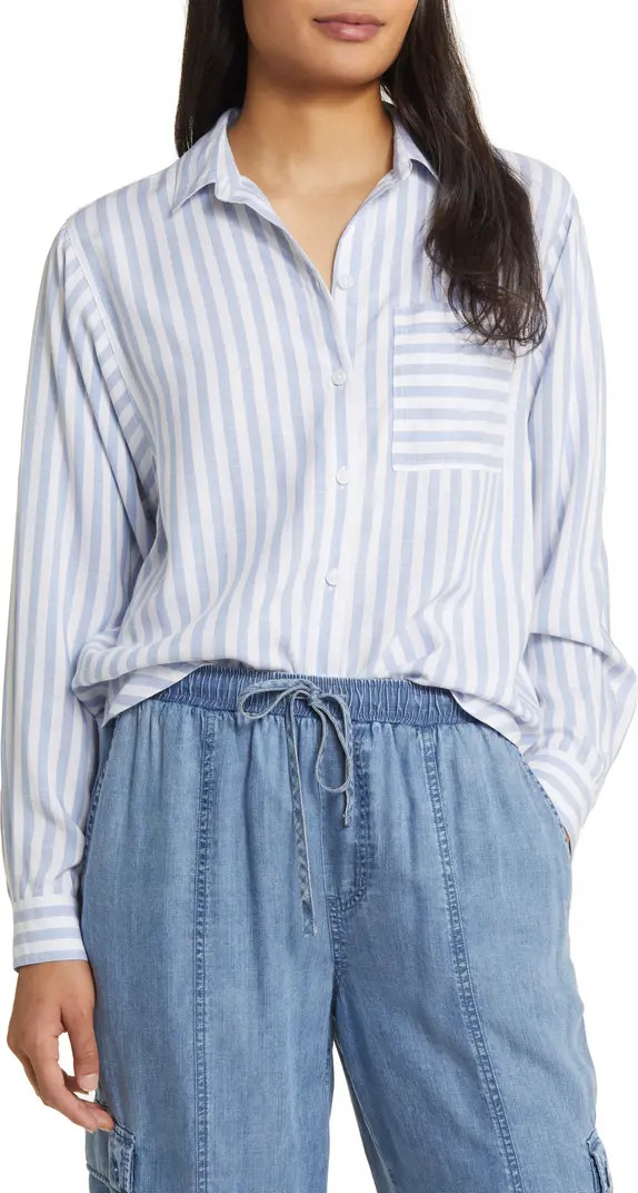 Maelyn Stripe Button-Up Shirt | Nordstrom