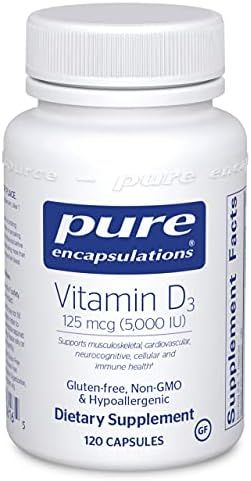 Amazon.com: Pure Encapsulations Vitamin D3 125 mcg (5,000 IU) | Supplement to Support Bone, Joint... | Amazon (US)