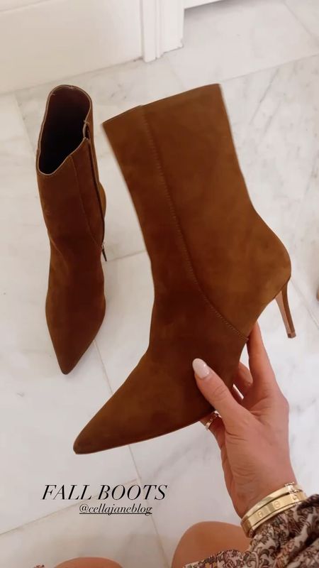 Suede booties fall boots 