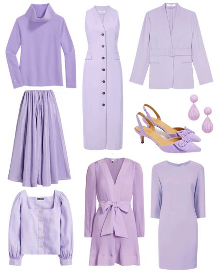 Lilac spring dresses, spring tops, and midi skirts. I love purple is a regal color and truly brightens your mood when wearing the hue! 💜

#LTKstyletip #LTKSeasonal #LTKworkwear